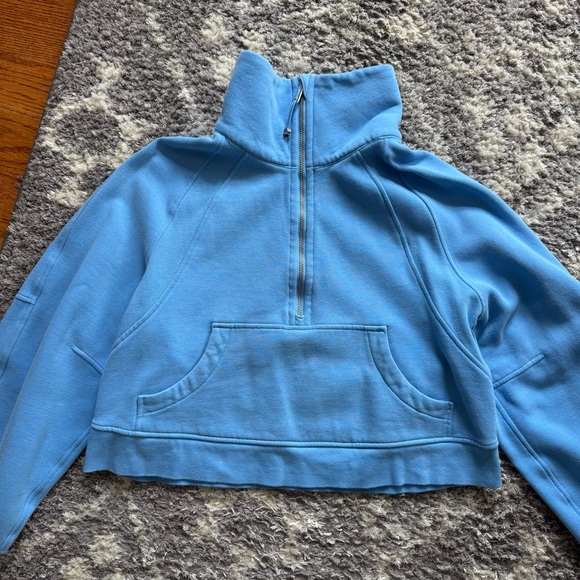Lululemon Scuba Oversized Funnel-Neck Half Zip Aero Blue - Picture 4 of 7